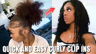 INSTALLING CURLY CLIP INS | 4A/3C PERFECT TEXCTURE BLEND @curlsqueenofficial