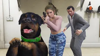 Michael SAVING CHOP From Lucia From GTA 6 in GTA 5