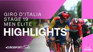 WINS FROM THE BREAKAWAY 🔥 | Giro D'Italia Stage 19 Race Highlights | Eurosport Cycling