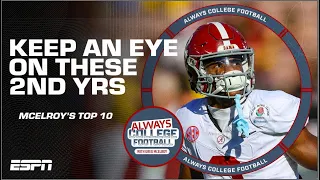 Top 10 2nd year players we can't wait to watch | Always College Football YouTube Exclusive