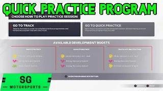 F1 2021 Quick Practice Program