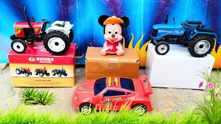 mini tractor unboxing ki video | Eicher 241 | John Deere 5310 | sonalika tractor | Mickey mouse,car