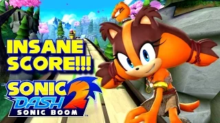 Sonic Dash 2 Sonic Boom - Sticks Widescreen 4K INSANE HIGH SCORE!!!