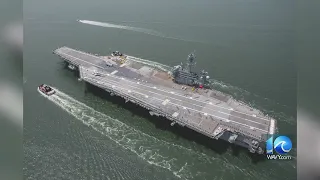 USS George Washington departs from Newport News for sea trials