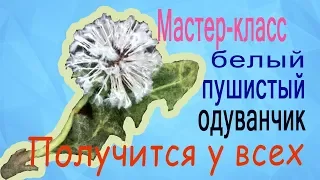 Master class white fluffy dandelion. Filleting. Мастер-класс белый пушистый одуванчик. Валяние