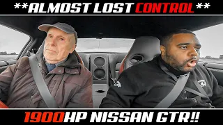 79 YEAR OLD ARTHUR FLATOUT IN MY 1900HP GTR!!