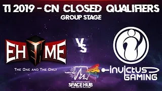 EHOME vs Invictus - TI9 CN Regional Qualifiers: Group Stage