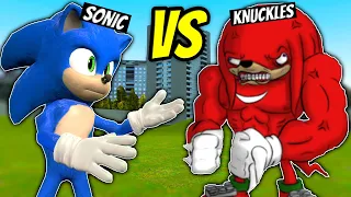 SONIC VS KNUCKLES!! (Garry's Mod Sandbox)