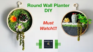 STUNNING Round Wall Planters | Dollar Tree DIY