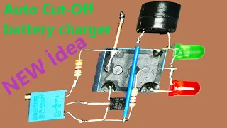 Automatic Cut-Off Battery Charger -  Making a Battery Charger at Home - great idea for you