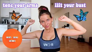 the BEST exercises to lift your bust & tone your arms | AT HOME WORKOUT