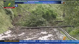 Heavy Rains Cause Huge Landslide In Liberty Borough