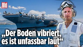 USS Gerald R. Ford: An Bord des teuersten und größten Kriegsschiffs der Welt | BILD Reportage