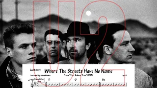 U2 - Where The Streets Have No Name - lead sheet