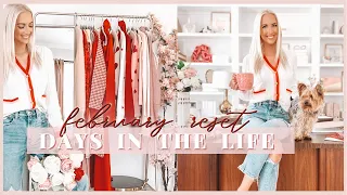 VALENTINE'S DAY IN THE LIFE // VALENTINE'S DAY DECORATE WITH ME // FEBRUARY MONTHLY RESET 2023