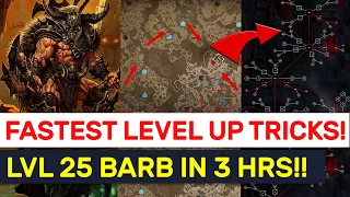 Diablo 4: FASTEST Leveling Up Tricks & New Paths! 1-25 Barbarian Leveling Guide!