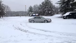 2001 Audi S8 having fun in the snow