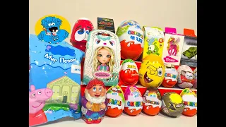 20 Kinder Surprise, Unboxing Fixiki, Peppa Pig, Masha and the Bear, My Little Pony Sponge Bob