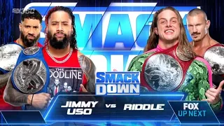 Jimmy Uso Vs Riddle - WWE SmackDown Español Latino: 15/04/2022