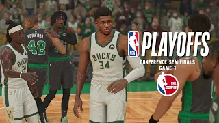 NBA Playoffs Eastern Conference Semifinals: #3 BUCKS at #2 CELTICS | NBA 2K22 Realism Gameplay