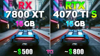 RX 7800 XT vs RTX 4070 Ti SUPER - Test in 10 Games | Ray Tracing