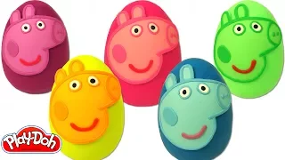 Aprende los Colores con Huevos Sorpresas de Peppa Pig Plastilina Play Doh