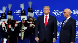 Hissing from Davos audience as founder introduces Trump