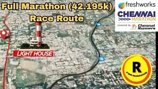 FreshWorks Chennai Marathon 42km Route | Beach View🤩| R For Running |#fcm #chennaimarathon #running