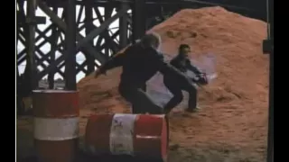 MacGyver  log jam fight sceen