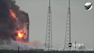 Взрыв ракеты Falcon 9