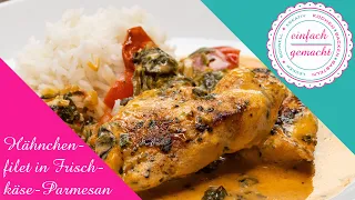 Chicken fillet in cream cheese parmesan sauce - simple and very tasty recipe