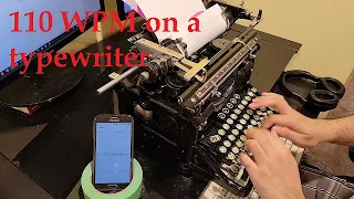 Typing at 110 WPM (raw) on a 1934 Underwood No  6 typewriter