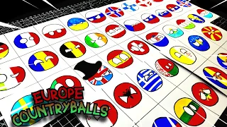 DRAWING TO ALL EUROPE COUNTRYBALLS ( COMPLETE ) 😱 DRAWING COUNTRYBALLS EUROPE HISTORY