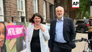 May and Corbyn on UK campaign trail