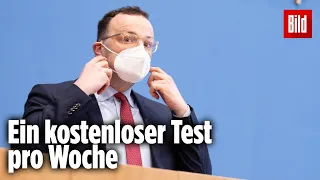 Diesen Satz will Jens Spahn nicht über sich lesen | Corona-Schnelltests