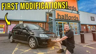 MODIFYING A VAUXHALL CORSA! *AT HALFORDS!*