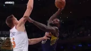 Kristaps Porzingis Was NOT Gonna Let Lance Stephenson Go Jordan On Him！