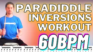 Inverted Paradiddles (ALL INVERSIONS) 60bpm [play along rudiment practice drum fill exercise workout