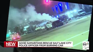 Good Samaritans Rescue SLC Police Officer From Burning Car