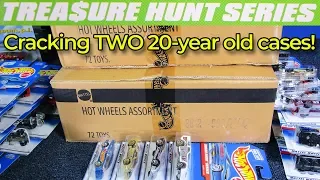 Unboxing TWO 20-year old Hot Wheels old-style cases from 1998 and Treasure Hunt score!