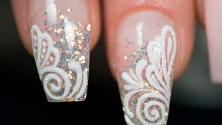 HOW TO hard gel refill and SUGAR PATTERNS | Red Iguana | April ryan