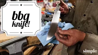 How to grind a bevel with a hidden plunge line - Knife maker's vlog