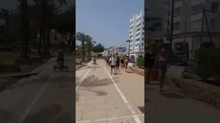 Hired scooter in Ibiza.