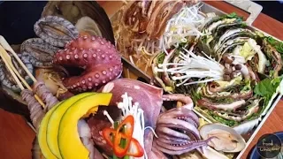 밀푀유나베 조개찜 | Seafood Galore in Seoul -- Abalone, Clams, Mussels, Octopus, Scallops & Squid