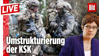 🔴 Verteidigungsministerin Annegret Kramp-Karrenbauer über die Umstrukturierung der KSK | BILD LIVE