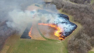 Controlled burn reveals giant shed!!