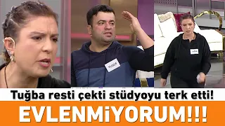 Tuğba resti çekti stüdyoyu terk etti!