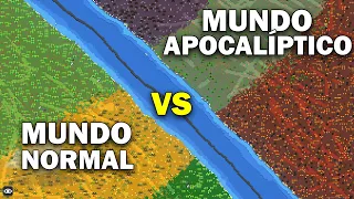 Mundo Normal vs Mundo Apocalíptico en WorldBox