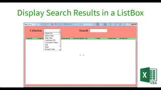 VBA - User Form: Search as you Type using TextBox and ListBox | Search by criteria