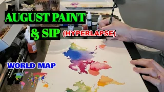 August Paint and Sip Beginner's Project- World Map